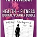 Bullet Journal Health and Fitness Planner Printable Bundle - Etsy