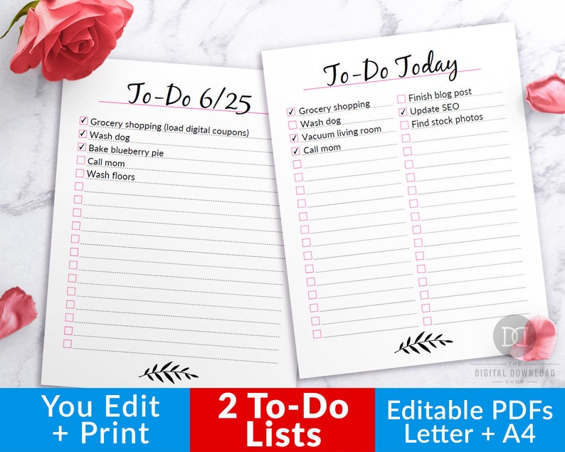 2 Editable Towards Do Listing Printables, Editable Record, Editable Each day Planner, Fillable Towards Do Listing, Browsing Listing PDF, Day-to-day Program graphic relating to To Do List Printables named 2 Editable Towards Do Checklist Printables, Editable Record, Editable Every day Planner, Fillable Toward Do Checklist, Procuring Record PDF, Day by day Timetable