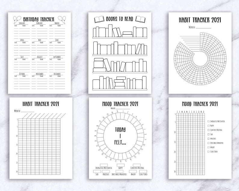 2021 Bullet Journal Printable 2021 Journal Starter Kit ...
