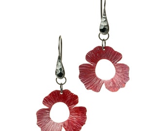 Poppy Drop Wire Earrings