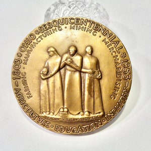 Mid Century Ohio Sesquicentennial Bronze Medal 1803-1953