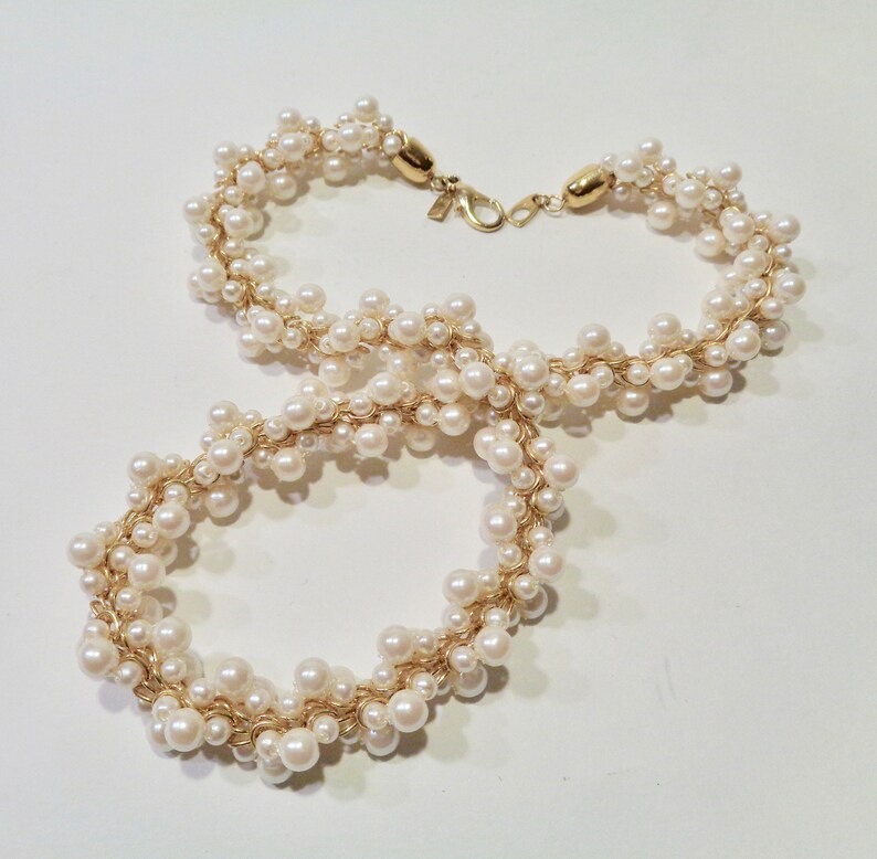 Vintage LR Lady Remington Faux Pearl Necklace Etsy