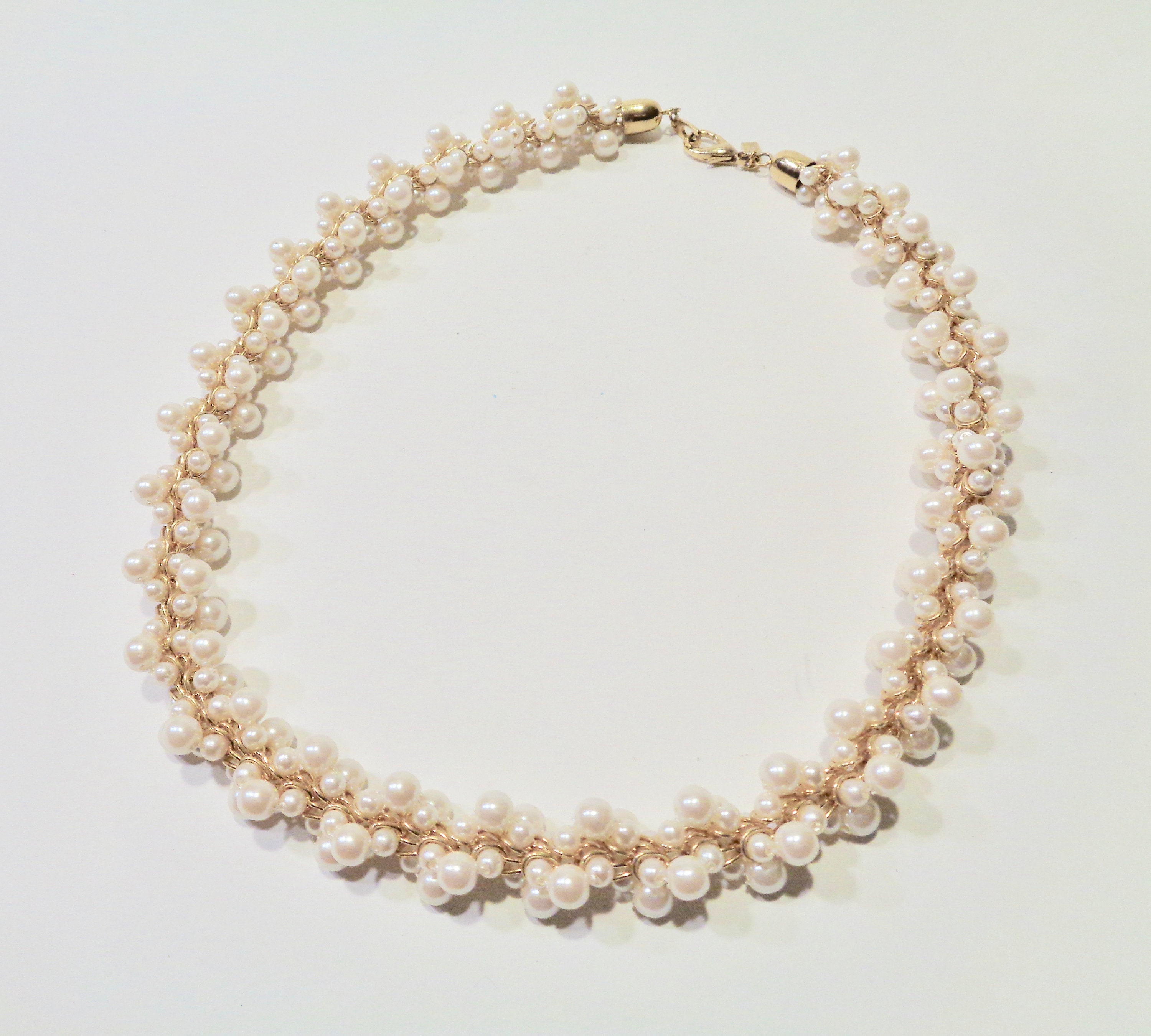Vintage LR Lady Remington Faux Pearl Necklace Etsy