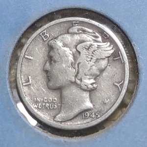 1945-S Mercury Dime 10-cent USA coin 90% silver   IvyD40