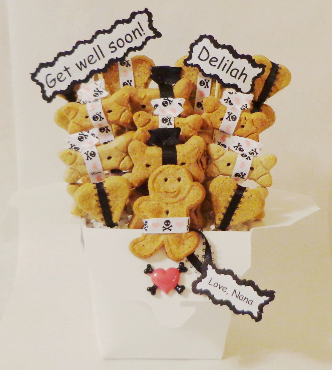 Get Well Dog Treat Gift Basket Gift for Sick Dog Gift for Etsy