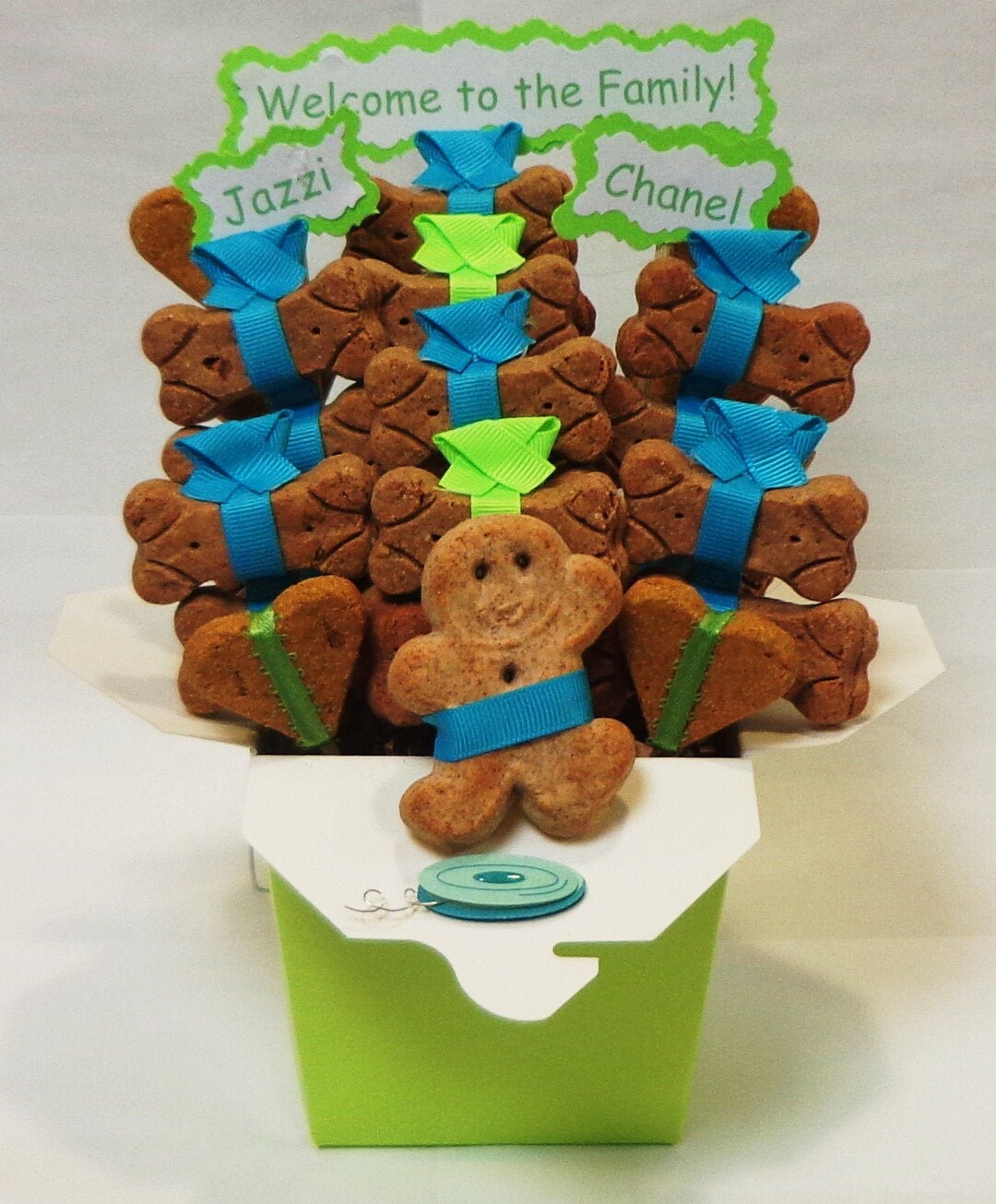 Dog Treat Gift Basket New Puppy Gift Basket New Dog Gift Etsy