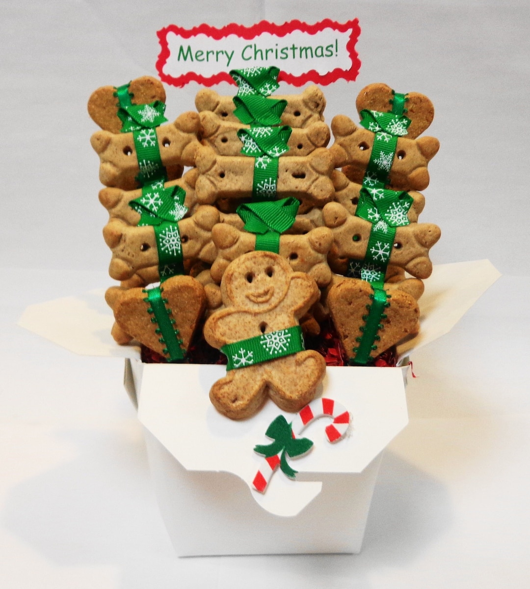 Christmas Dog Treat Gift Basket Christmas Gift for Dog Etsy