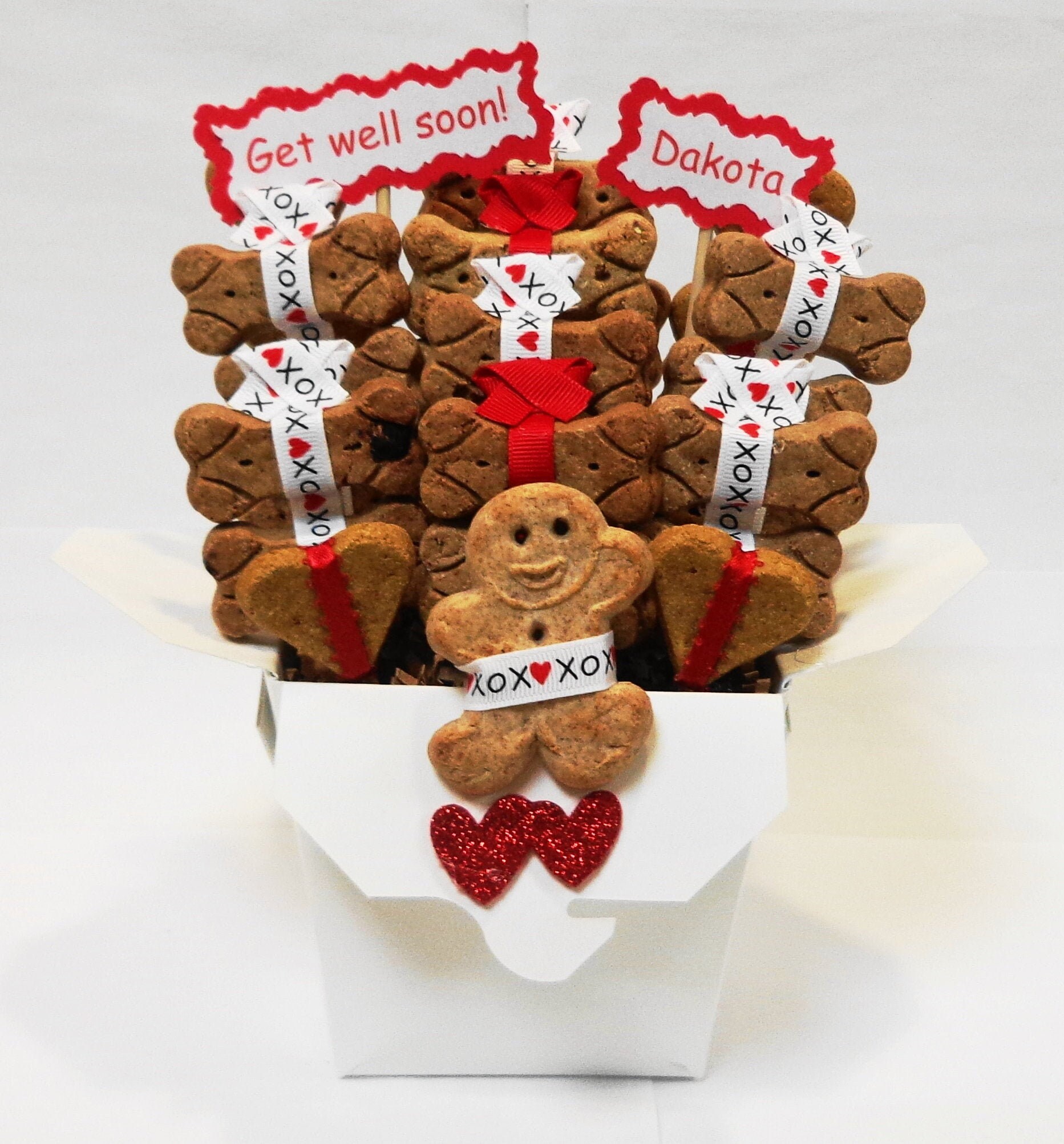 Dog treat gift basket dog get well gift gift for dog lovers Etsy