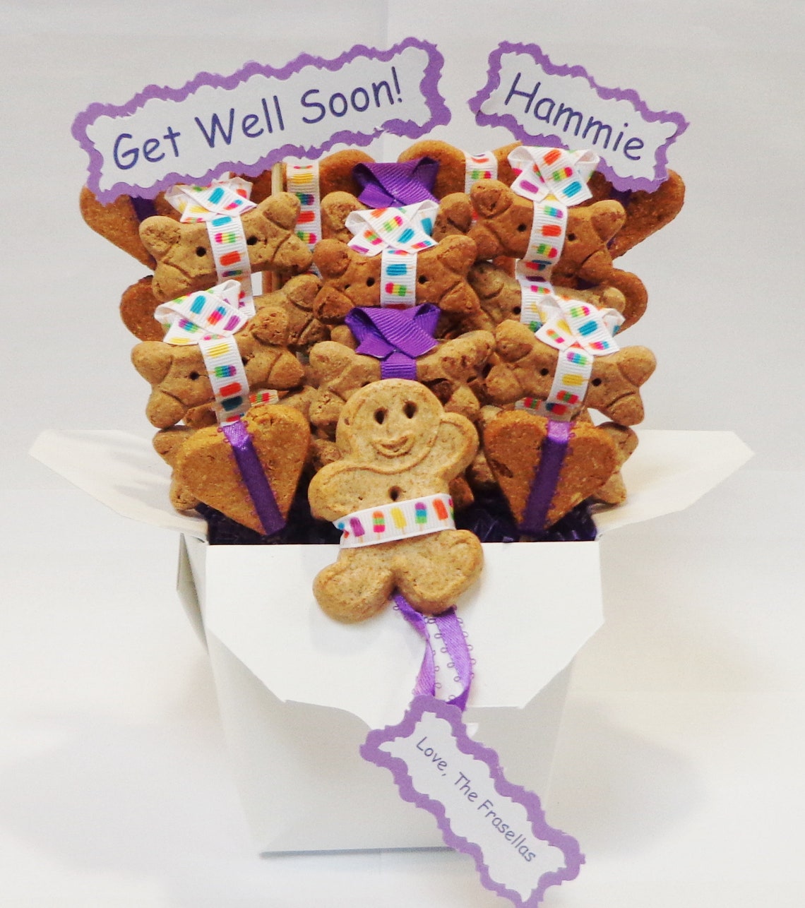 Dog get well gift dog treat gift basket gift for dog lovers Etsy