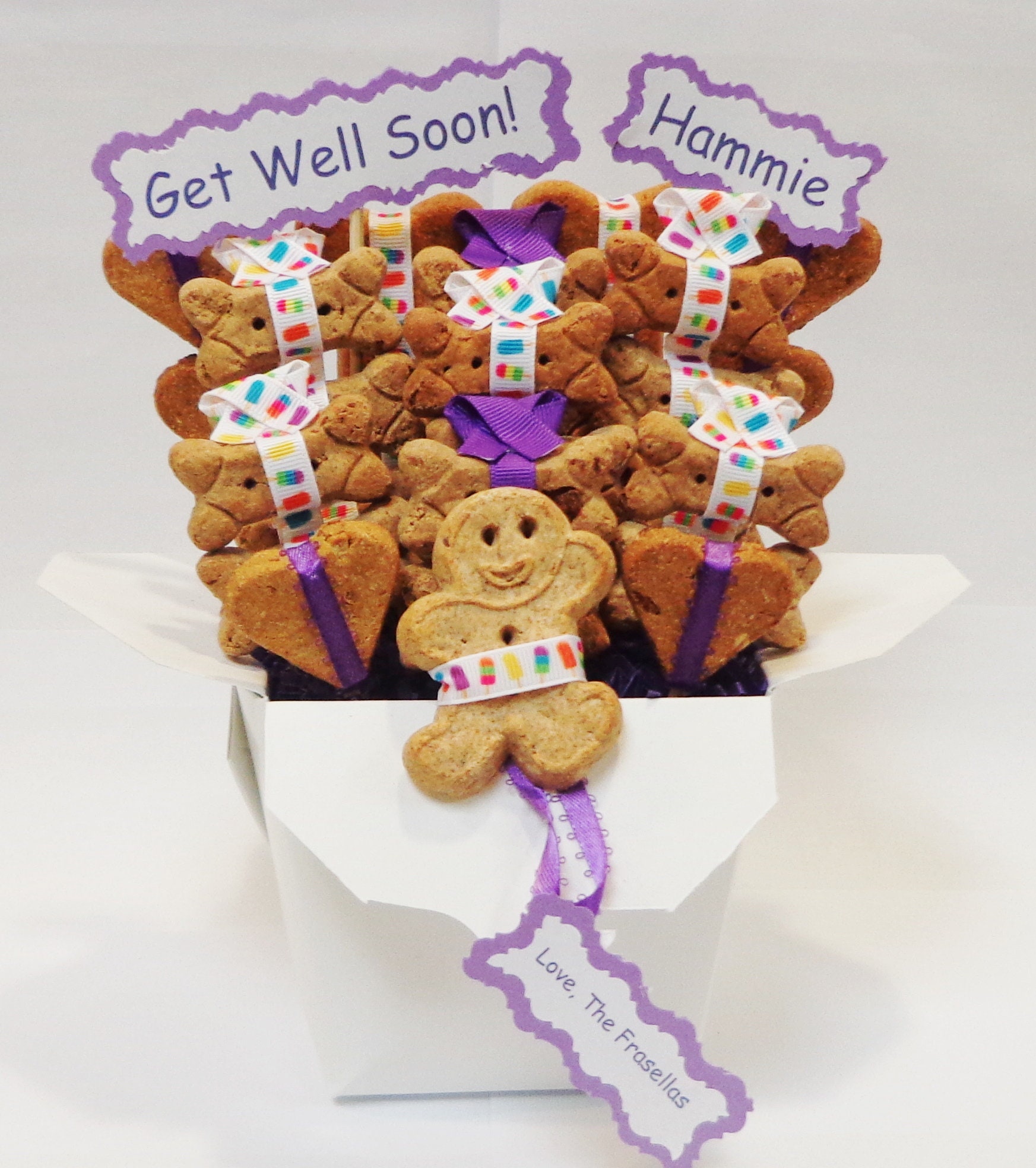 Dog get well gift dog treat gift basket gift for dog lovers Etsy
