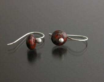 Mahogany Obsidian Sterling Silver Earrings