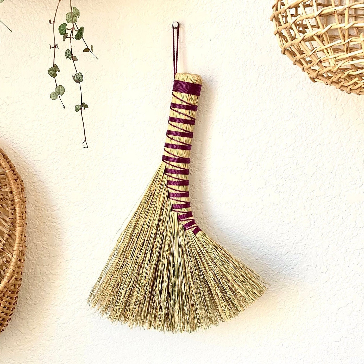 Turkey Wing Hand Whisk Broom, Purple Magenta Etsy Sweden