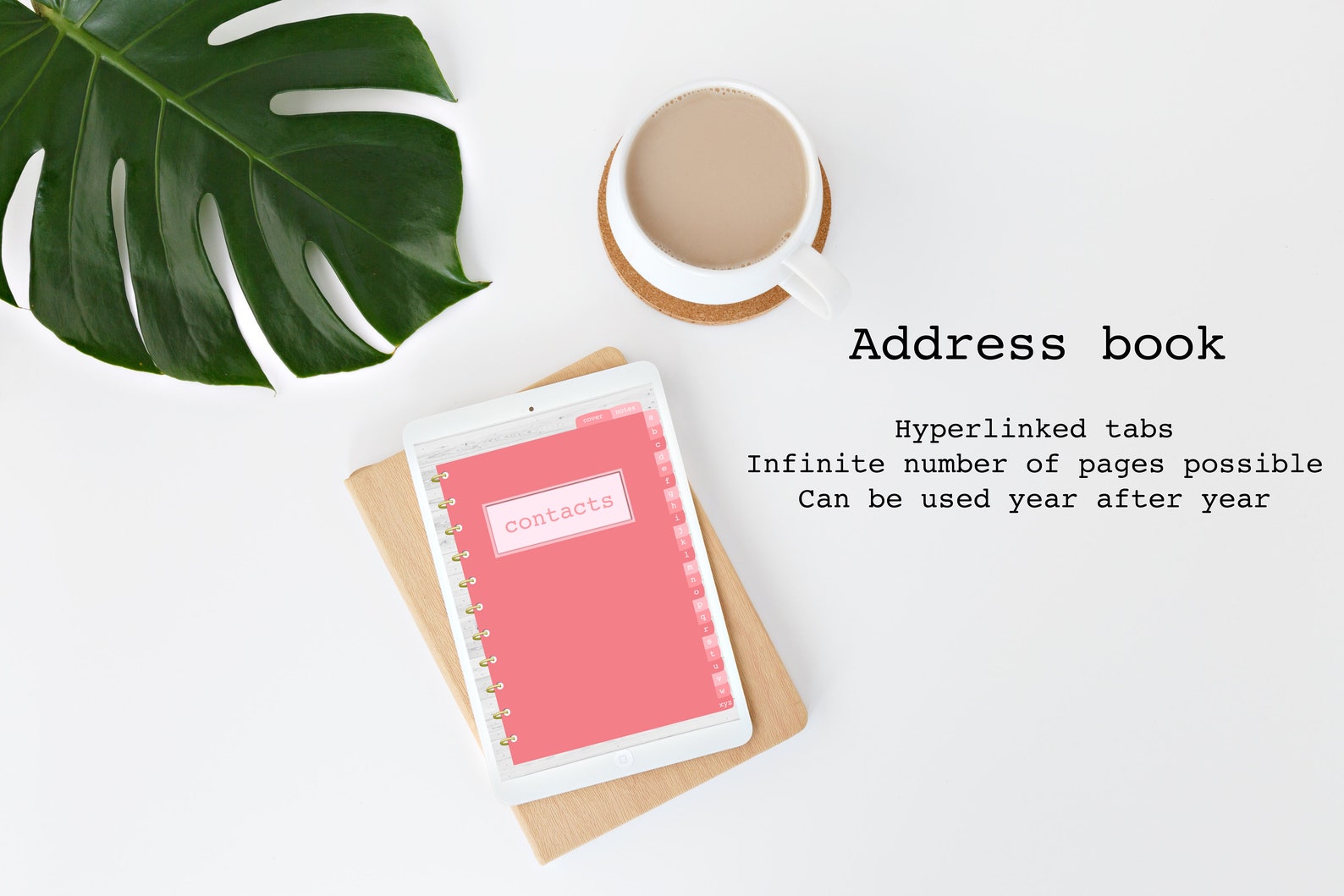 Digital Address Book Etsy UK