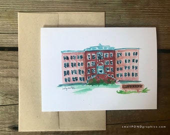 Lloyd Ricks - Watercolor Notecard - Bulldogs - Mississippi State University - Starkville Mississippi - Boxed Cards