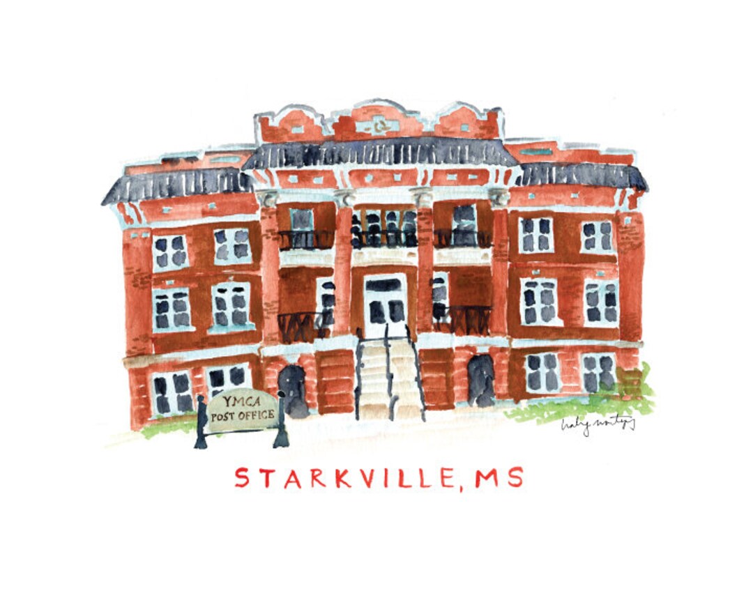 Mississippi State University. YMCA Building. MSU Post Office. Hail