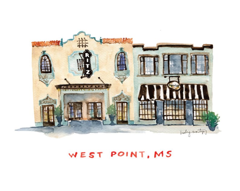 Ritz Theater Magnolia/'s Restaurant MS 8 x 10 Mississippi West Point