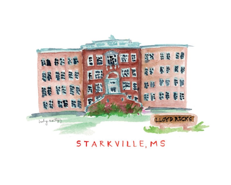 Starkville Mississippi State University MS 8 x 10 Lloyd Ricks