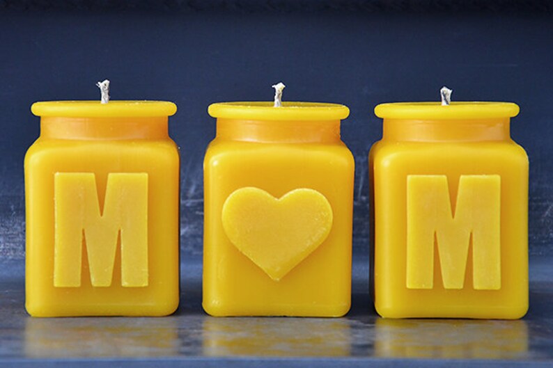 MOM Candle Set, Beeswax Candles, The Mothers Day Gift for The New Mom or Your Mom image 1