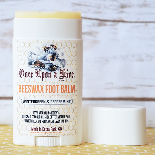 Beeswax Foot Balm | Wintergreen and Peppermint | Skin Cream | Body Butter | Lotion | Essential Oil | Moisturizing | Natural