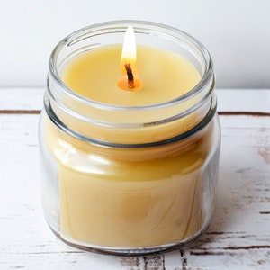 Pecan Pie Beeswax Jar Candle 8 oz. Natural Mason Jars Scented image 3