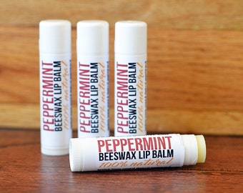 Beeswax Lip Balm | Peppermint | Lip Butter | Essential Oil | Chapstick