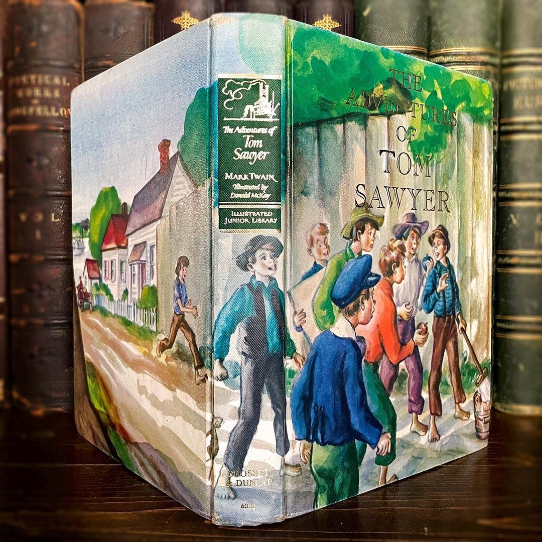 The Adventures of Tom Sawyer by Mark Twain, Vintage Classic Book, 1979 ...