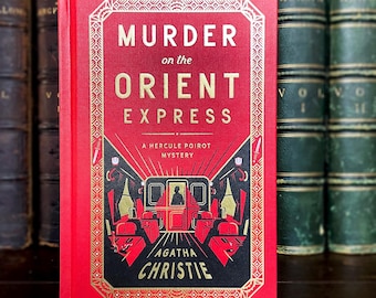 Murder on the Orient Express, A Hercule Poirot Mystery, Agatha Christie, Decorative Fore Edges, Ribbon Bookmark