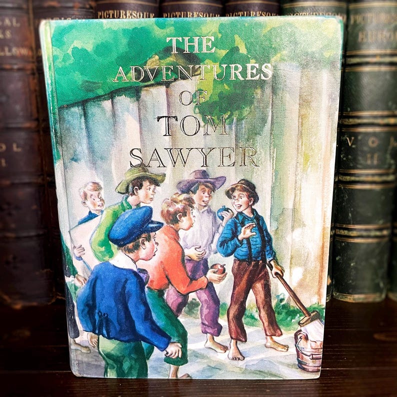 The Adventures of Tom Sawyer by Mark Twain, Vintage Classic Book, 1979 ...