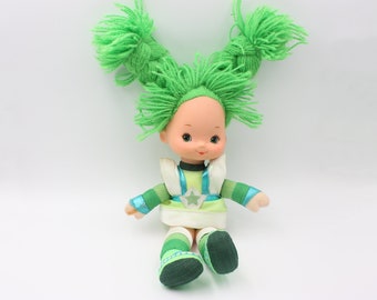 Patty O'Green Rainbow Brite Friend - Vintage Hallmark Doll - St Patty Day Green Braid Doll