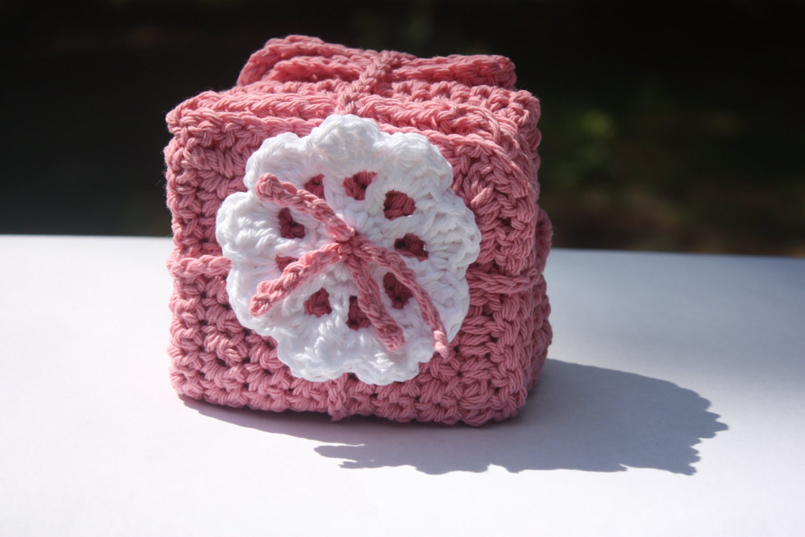 Pink Baby Washcloths Crocheted Pink Washcloths Baby Girl Etsy