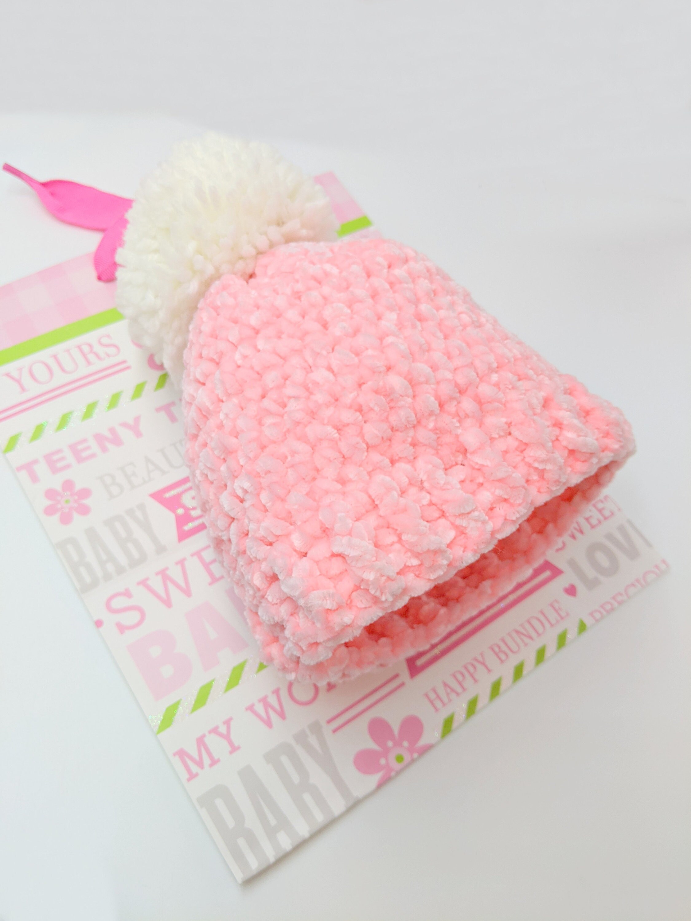 Pink Velvet Baby Outfit with Cute Pocket Faces – Cozy Two-Piece Set main image 1