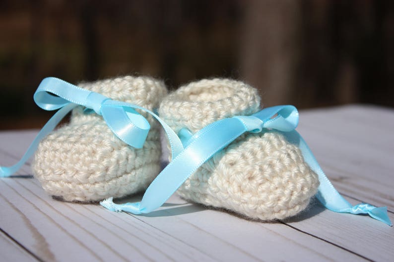 Oatmeal Newborn Baby Booties Oatmeal Crochet Booties Baby Boy Booties