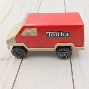 1978 Tonka Red Van - Vintage Tonka Cargo Van - Small Red Van Toy