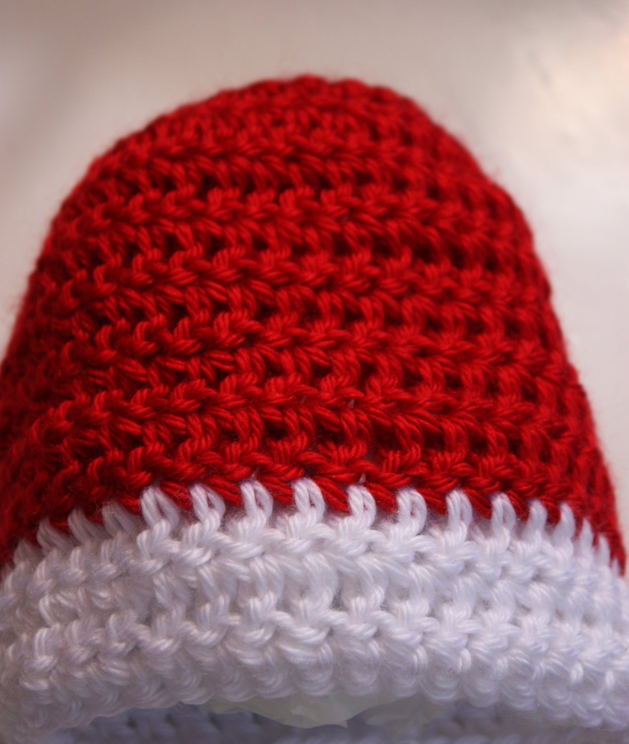 Red Beanie With White Band Santa Baby Hat Red and White - Etsy