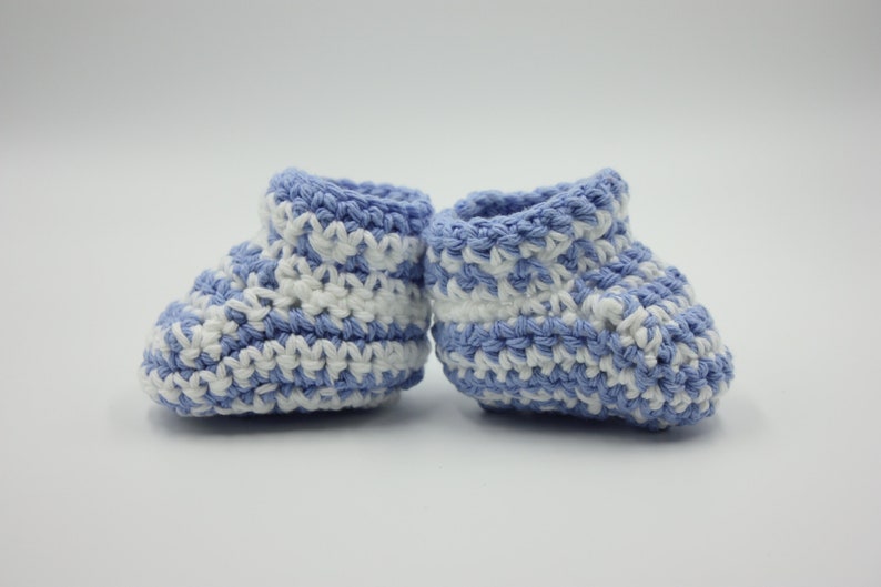 100% Cotton Booties For Newborn Baby In Sky Blue Color main image 1