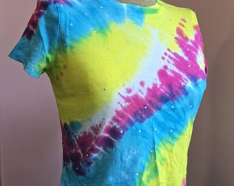 Pan Pride Rhinestone Tie-Dye Tee