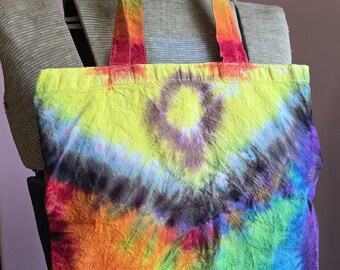 Progress Pride Tie-Dye Shopping Tote