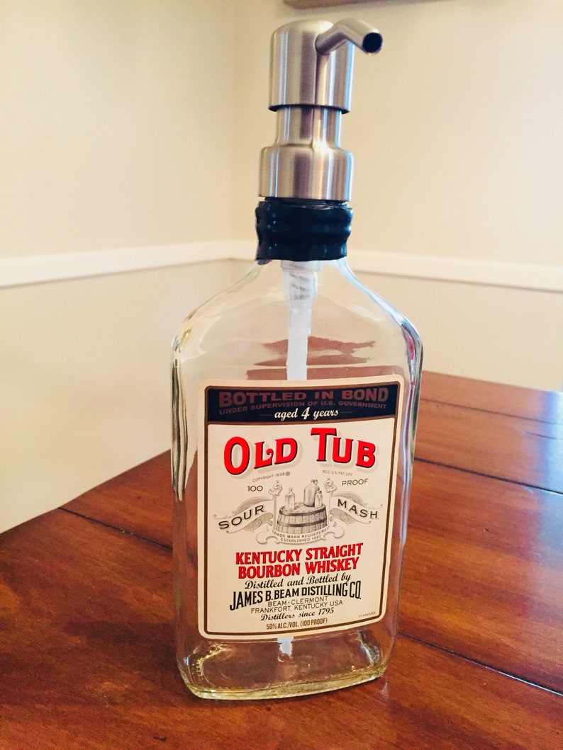 Sale Old Tub Kentucky Straight Bourbon Whiskey Bottle Soap Dispenser 375ml