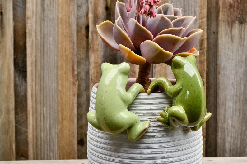 Handmade Ceramic Pot Planter Pals Ceramic Pot Hanging Animals Etsy