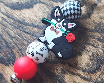 Corgi Bag Purse Charm Keychain, Dog Mom Dad Pet Lover Gift
