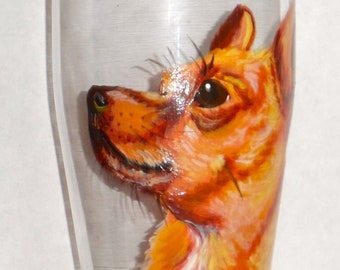 Dog beer glass, pet beer glass, dog lover gift, dog art, pet wine glass, custom wine glass, custom pilsner