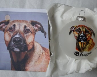 Dog ornament, cat ornament, dog ornaments, dog lover gift, cat lover gift, dog portrait, cat port