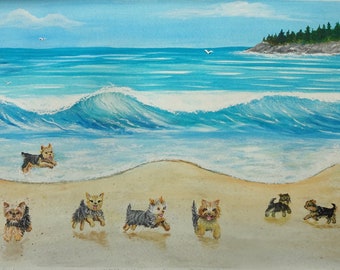 Yorkshire Terrier Art Print, Yorkshire terrier art