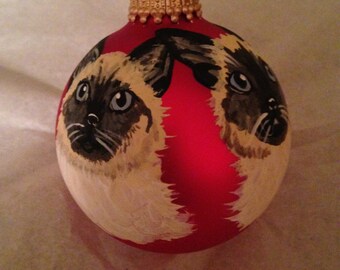 2 Pets on one Ornament, pet ornament, dog ornament, cat ornament, dog portrait, cat portrait