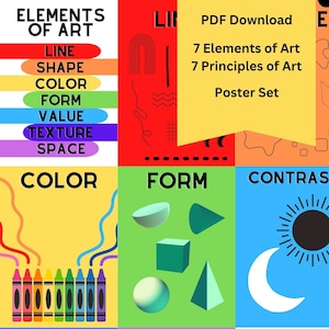 Elements of Art & Principles of Design Poster Set