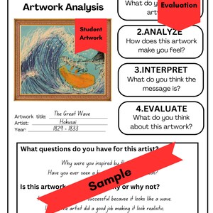 Artwork Analysis and Critical Evaluation Worksheets - English and ...