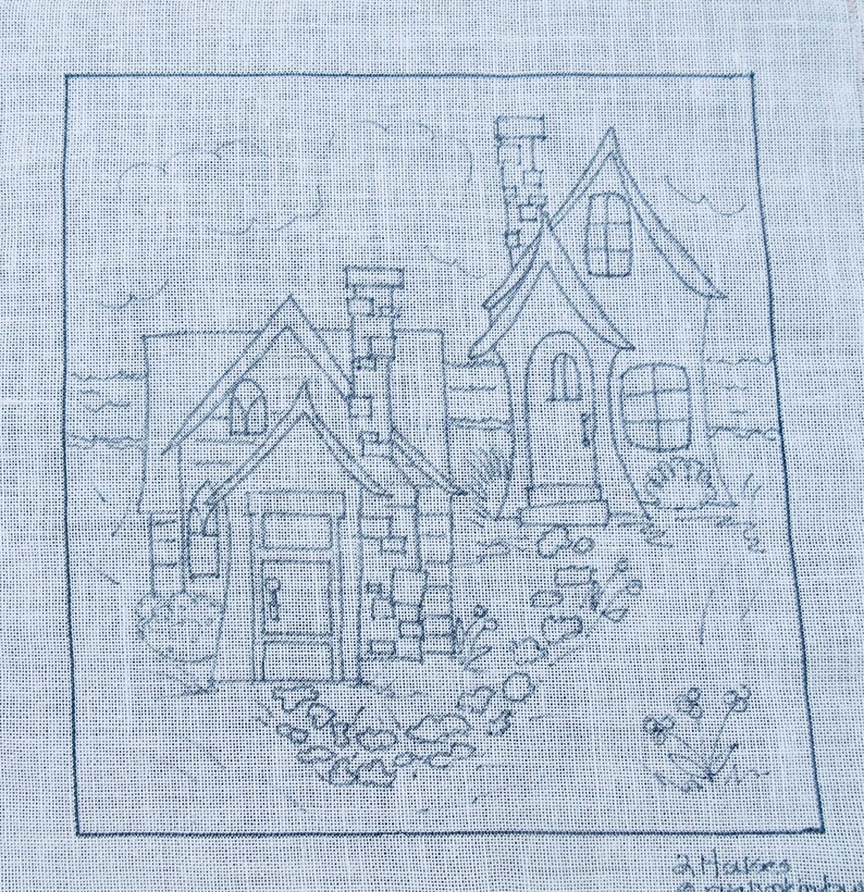 2 Houses Rug Hooking Pattern Etsy