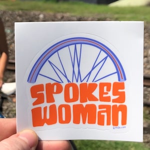 bicycle pun women mountain biking road cyclist sticker