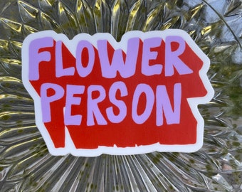Etiqueta de amante de las plantas jardinero de la persona de flores