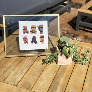 rock climbing funny man butt harness art print gift